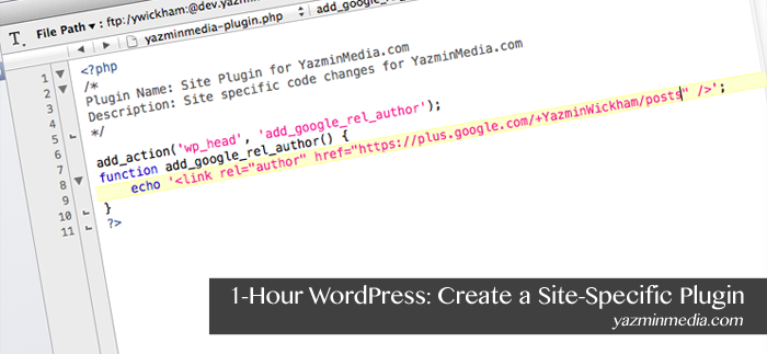 1-Hour WordPress: Create a Site-Specific Plugin